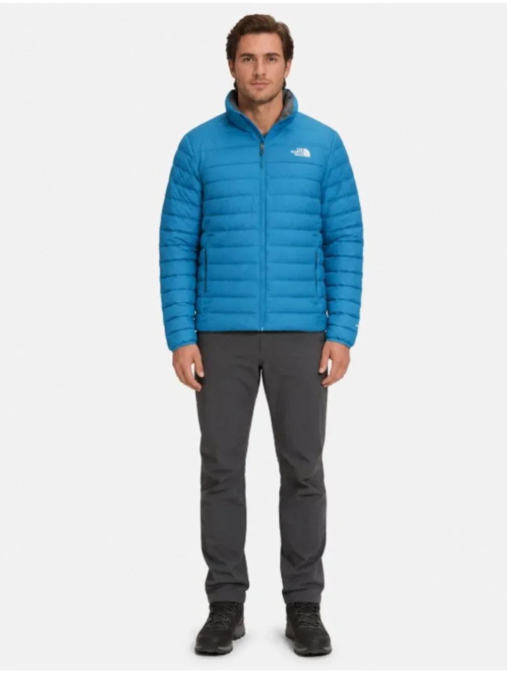 The North Face Men’s Minoqua Down Jacket 600-fill DWR Digital Blue Color Size S